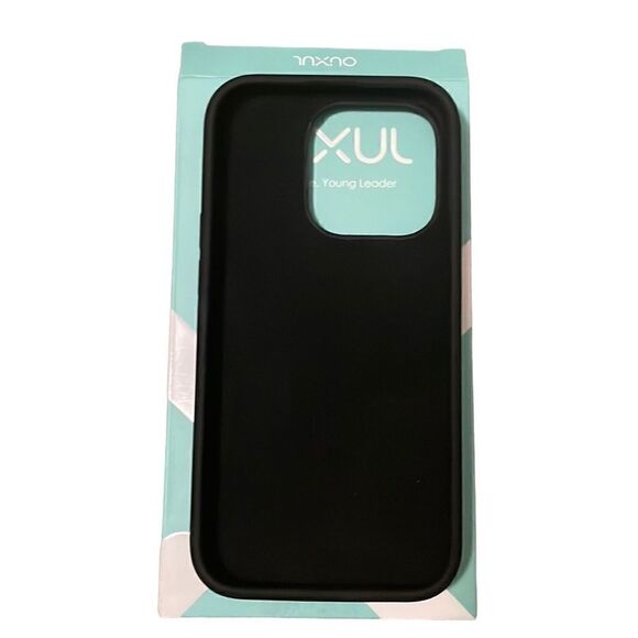 OuXul iPhone 14 Pro Silicone Cover Shockproof Rubber Case, 6.1 inch black - Picture 2 of 4